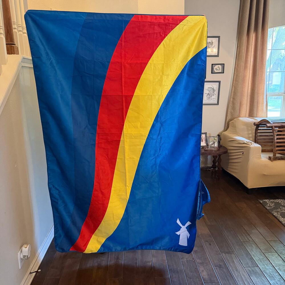 NWOT Rare promotional Dutch Bros Coffee outdoor blanket 50 in wide by 71 in long